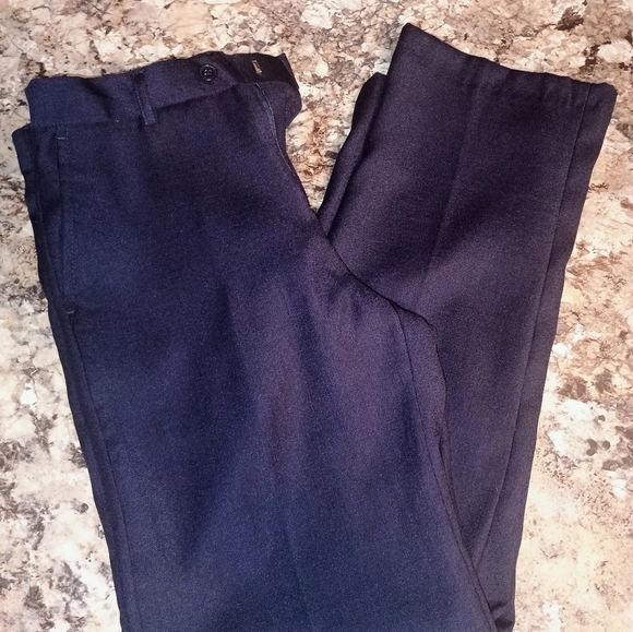 Boys Navy Pants Size 12 Suit Pants - Picture 1 of 6